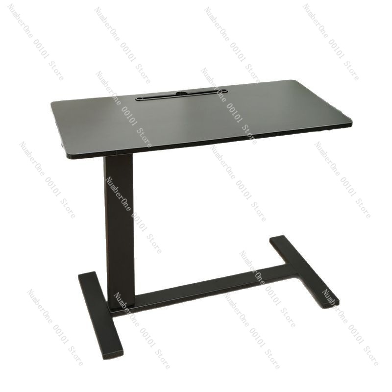 Inversion Table Fold - โต๊ะข้างเตียงแบบปรับได้ โต๊ะพับได้สองด้าน ยกด้วยระบบลม โต๊ะวางแล็ปท็อปข้างโซฟา โต๊ะข้างแบบมีล้อ โต๊ะวางคอมพิวเตอร์ข้างเตียง