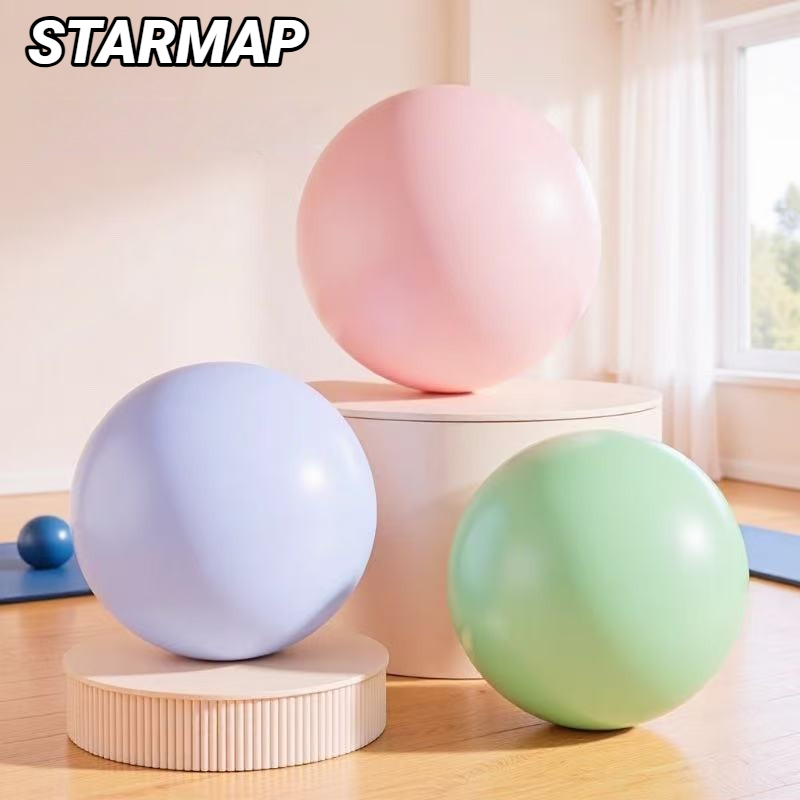 Pilates Yoga Ball Workout - ลูกบอลโยคะฟิตเนสแบบหนา ป้องกันการระเบิด เส้นผ่านศูนย์กลาง 25 ซม. สำหรับพิลาทิส