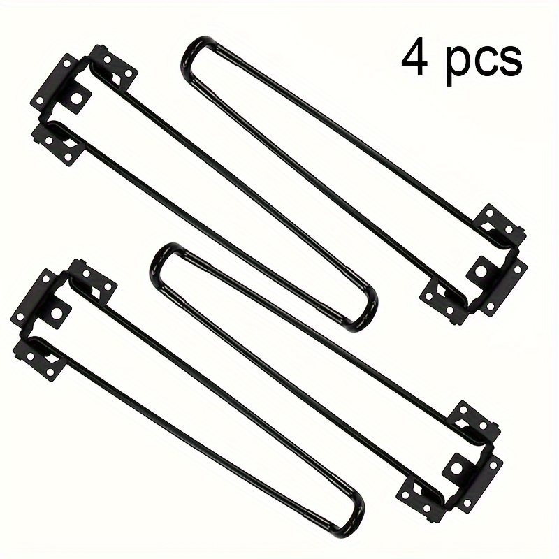 Inversion Table Fold - กิ๊บติดผมพับได้4ชิ้นขา Kaki Kaki Meja โลหะพับได้ขาเฟอร์นิเจอร์ DIY