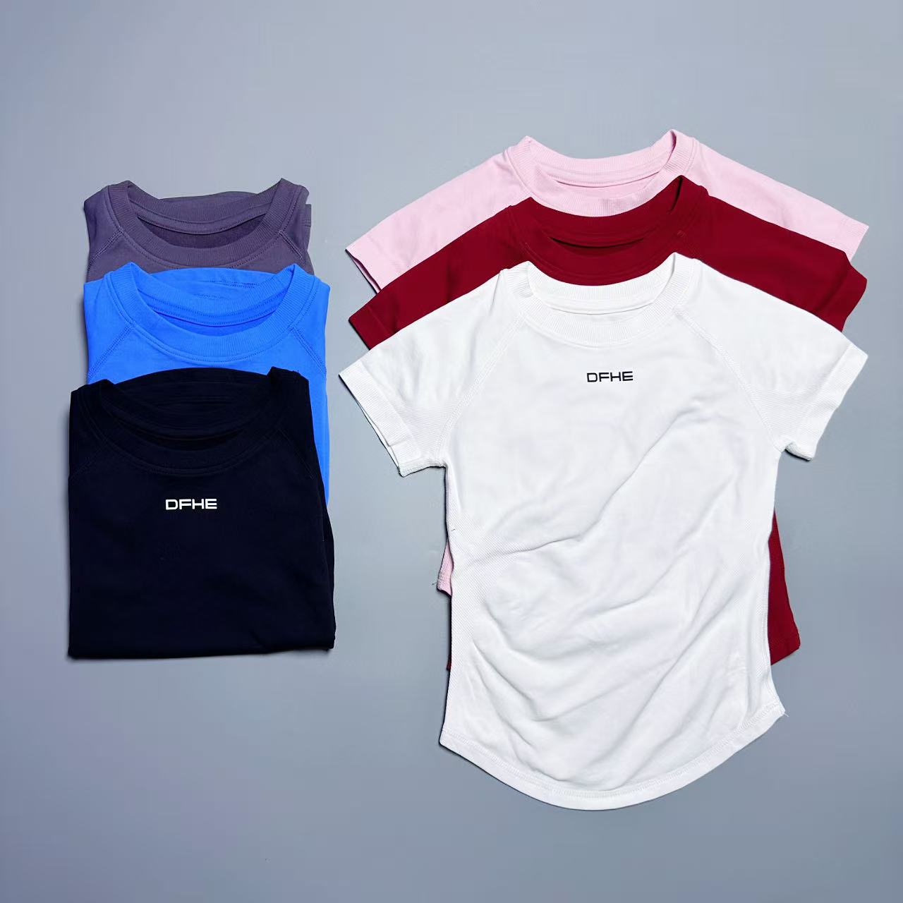 Pilates Yoga Top - เสื้อยืดกีฬาแขนสั้นคอกลมสำหรับผู้หญิง DF ระบายอากาศได้ดี ยืดหยุ่น ใส่สบาย เหมาะสำหรับออกกำลังกาย