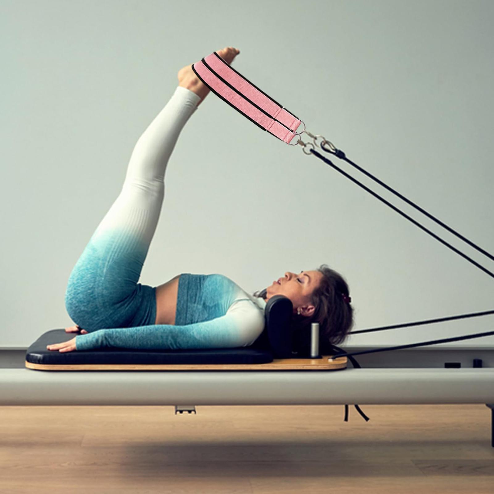 Pilates Yoga Classes - สายรัดดีริงสำหรับเครื่องพิลาทิส 2 ชิ้น อุปกรณ์ออกกำลังกาย ที่จับสำหรับเครื่องพิลาทิสเรฟอร์เมอร์ สำหรับออกกำลังกายที่บ้าน