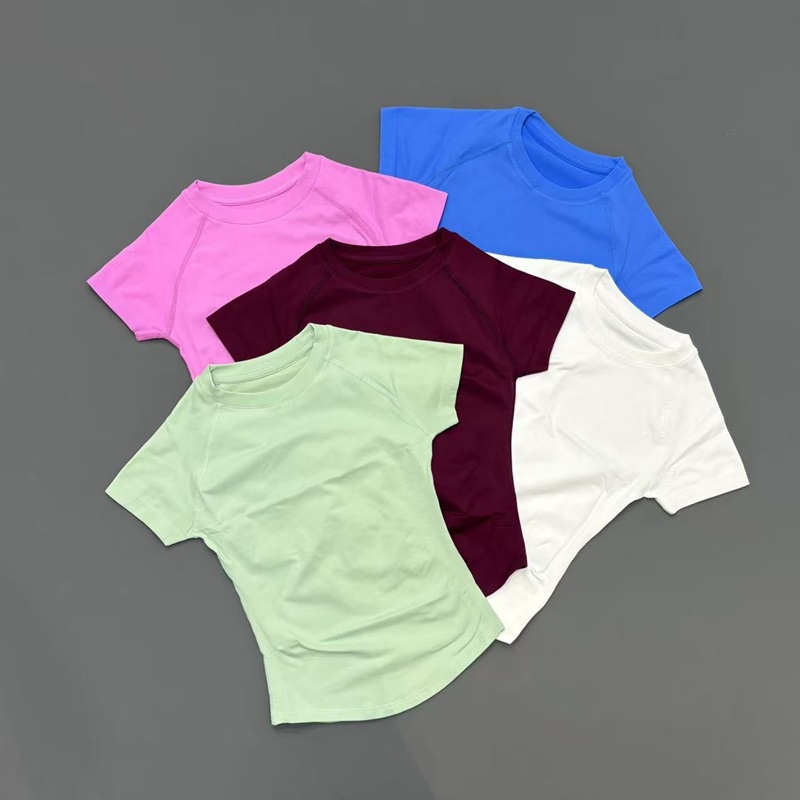 เสื้อโยคะแขนสั้นไร้ตะเข็บสำหรั - Pilates Yoga Top บทวิจารณ์และราคา