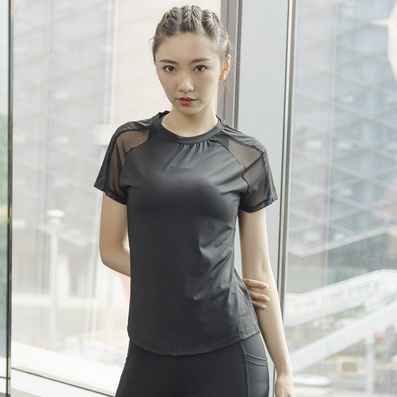 เสื้อยืดออกกำลังกายผู้หญิงแขนส - Pilates Yoga Top บทวิจารณ์และราคา