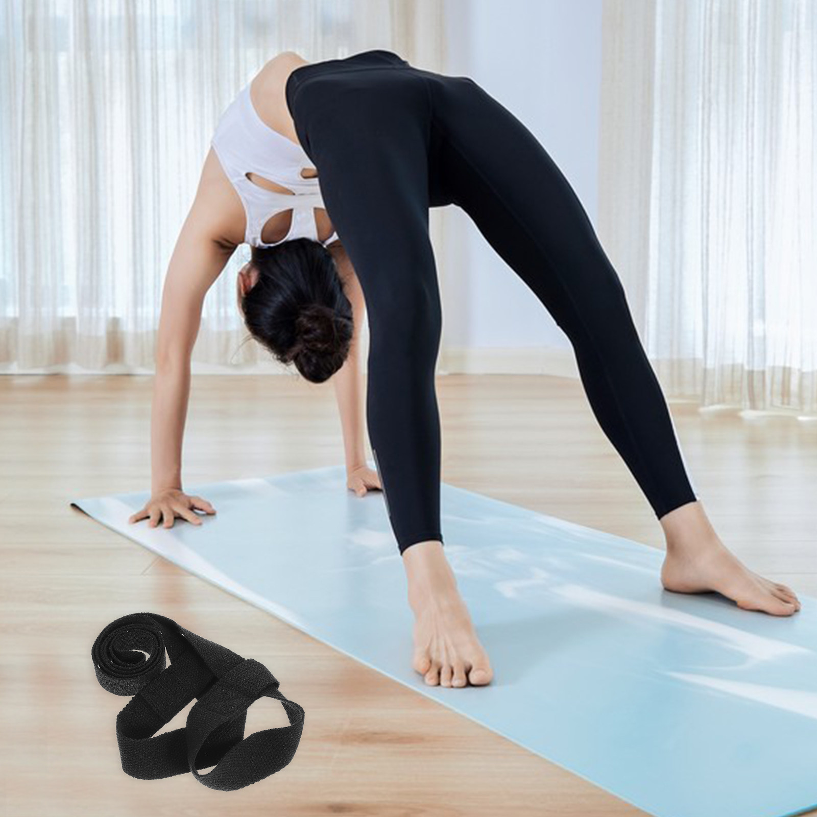 สายรัดเสื่อโยคะ 2 ชิ้น แบบปรับ - Pilates Yoga Classes บทวิจารณ์และราคา
