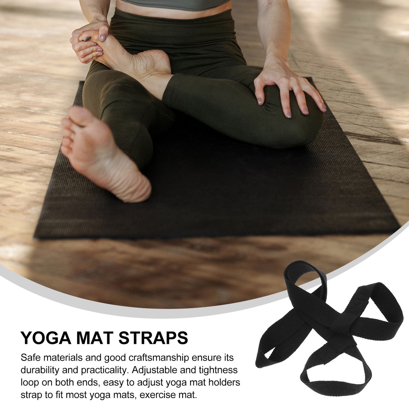 สายรัดเสื่อโยคะ 2 ชิ้น แบบปรับ - Pilates Yoga Classes บทวิจารณ์และราคา
