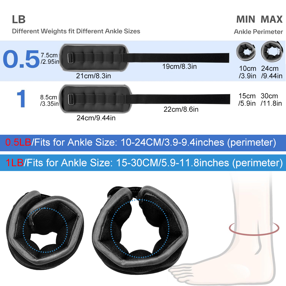 1 คู่ของน้ำหนักข้อเท้าปรับระดั - Pilates Ankle Strap บทวิจารณ์และราคา