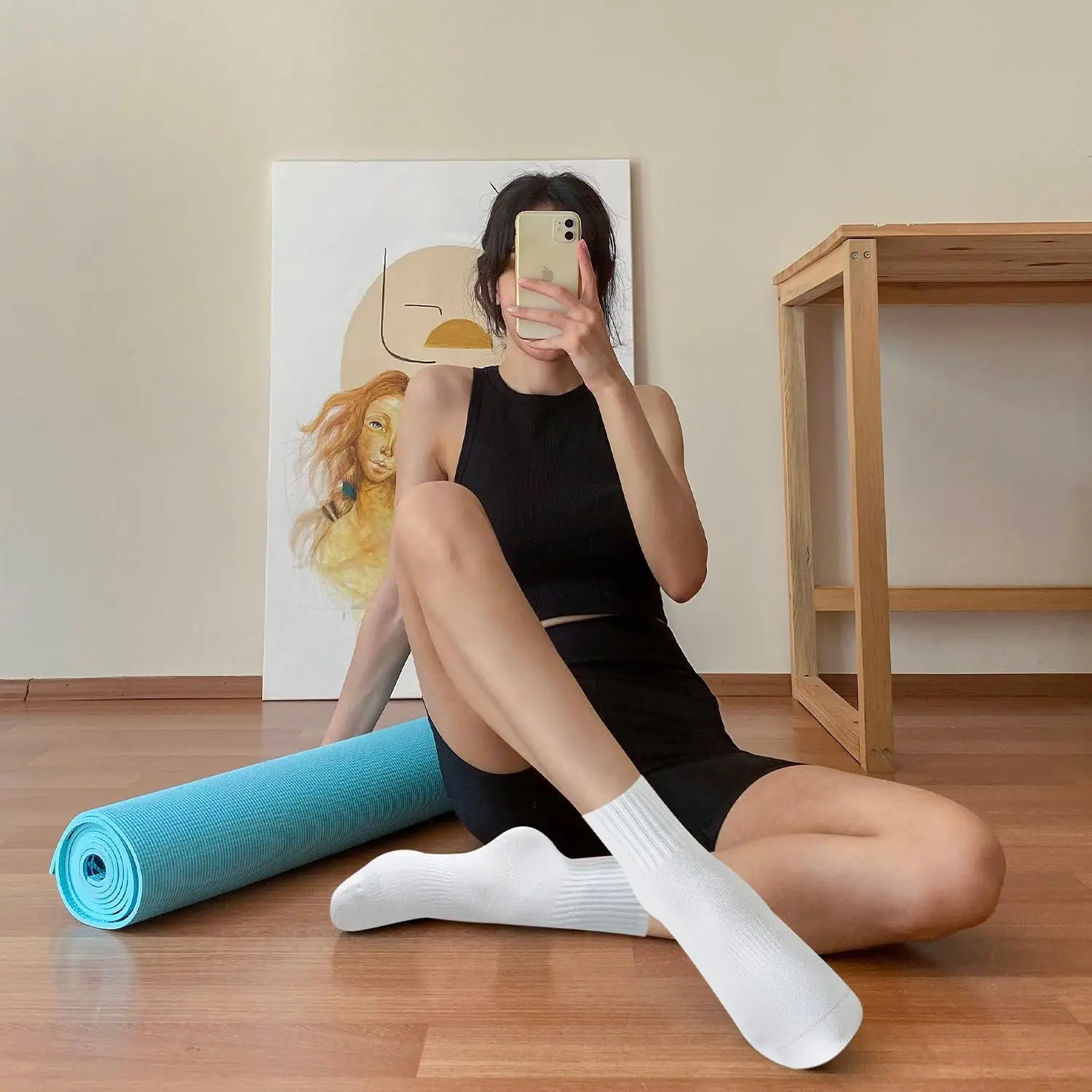 ถุงเท้าโยคะสำหรับผู้หญิง 4 คู่ - Pilates Yoga Origin บทวิจารณ์และราคา