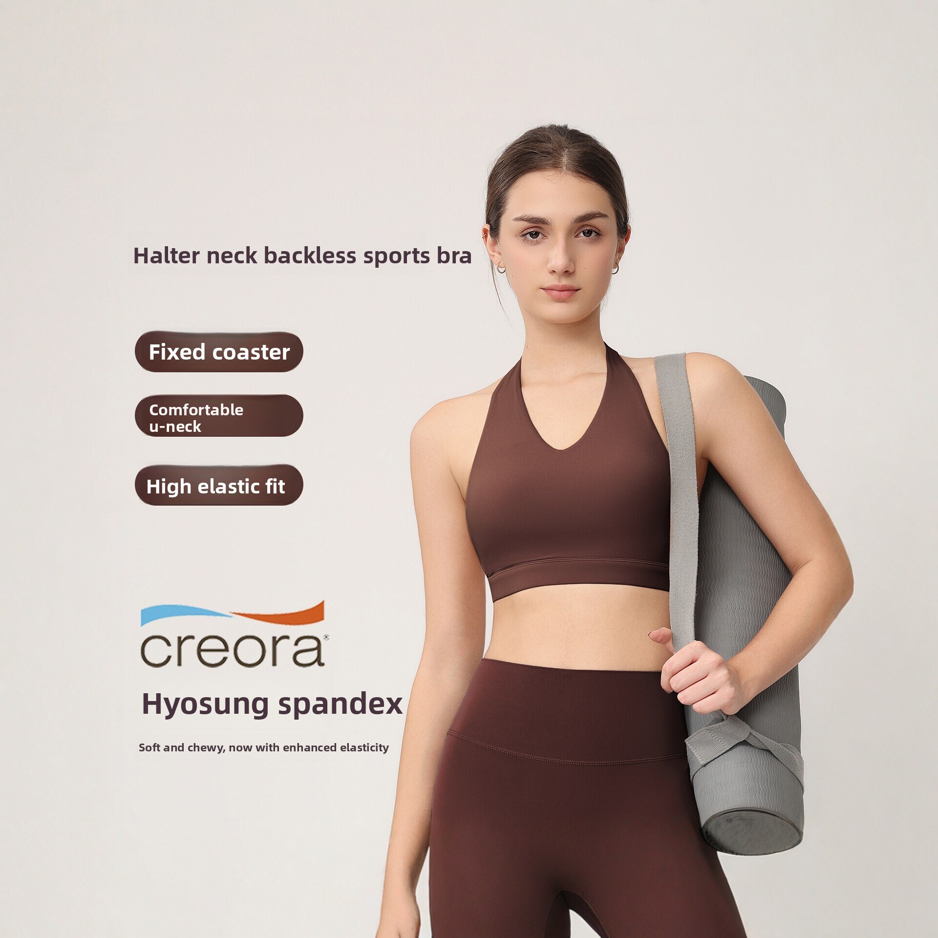สปอร์ตบราแบบฮอลเตอร์สำหรับผู้ห - Pilates Yoga Top บทวิจารณ์และราคา
