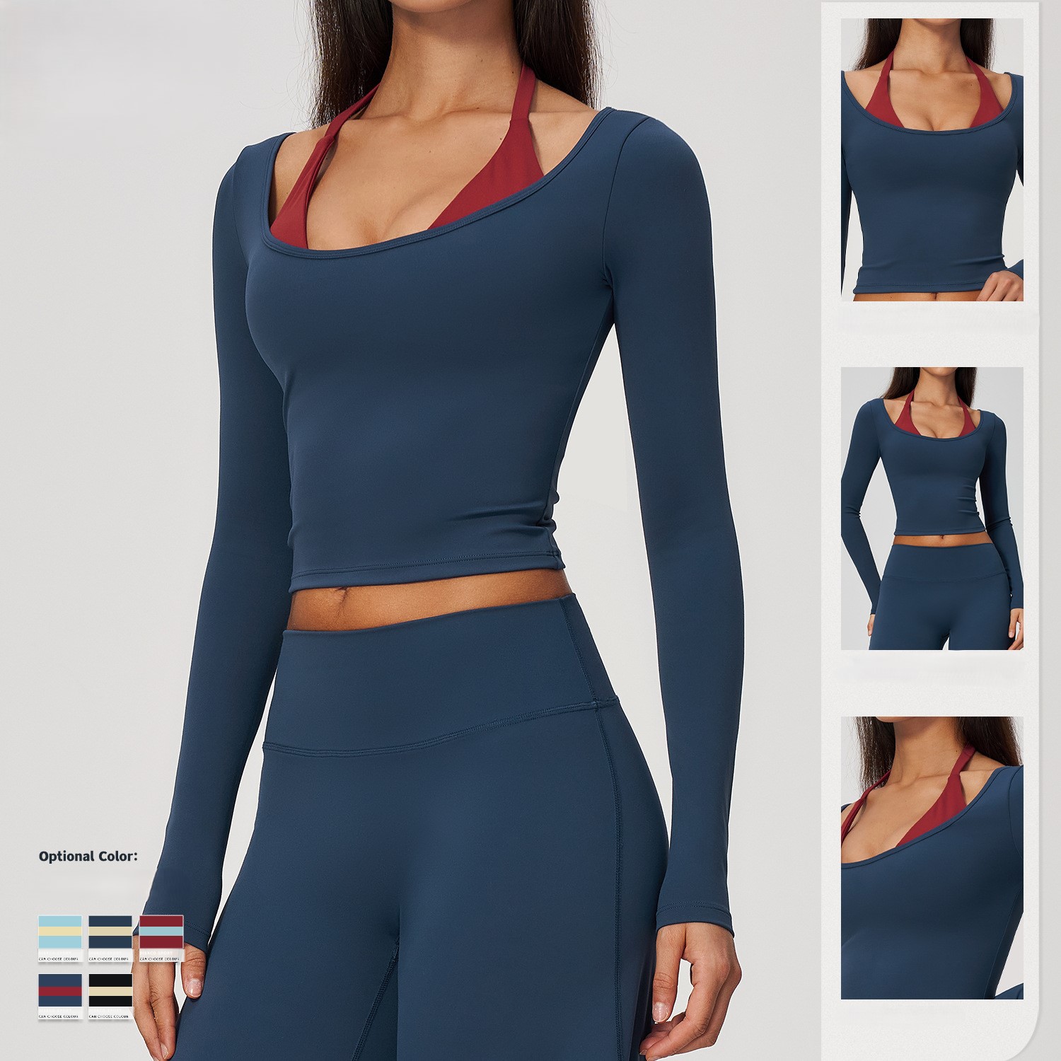 เสื้อโยคะแบบสองชิ้นในหนึ่งเดีย - Pilates Yoga Top บทวิจารณ์และราคา