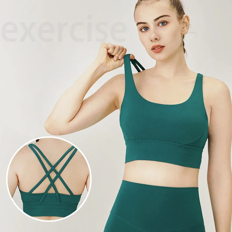 สปอร์ตบราผู้หญิงสีพื้นแบบคลาสส - Pilates Yoga Top บทวิจารณ์และราคา