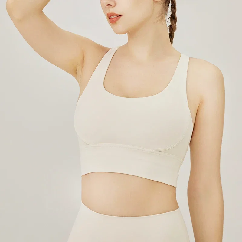 สปอร์ตบราผู้หญิงสีพื้นแบบคลาสส - Pilates Yoga Top บทวิจารณ์และราคา