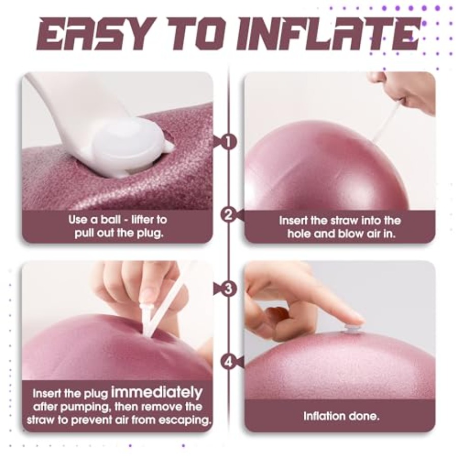 ลูกบอลออกกำลังกายขนาดเล็ก - ลู - Pilates Yoga Ball Workout บทวิจารณ์และราคา