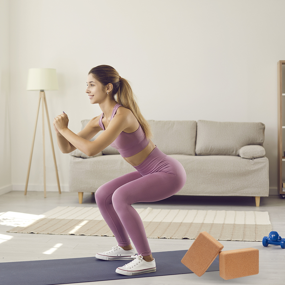 บล็อกโยคะไม้ก๊อก 1 ชิ้น บล็อกโ - Pilates X Yoga บทวิจารณ์และราคา