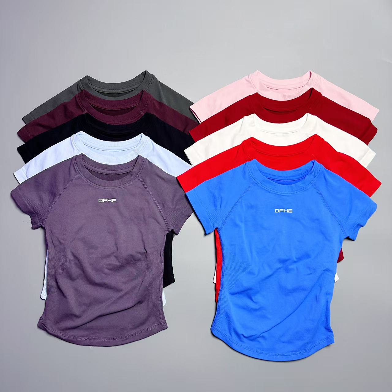 เสื้อยืดกีฬาแขนสั้นคอกลมสำหรับ - Pilates Yoga Top บทวิจารณ์และราคา